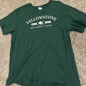 Yellowstone National Park Green T-Shirt